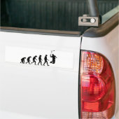 Evolutie van Badminton Bumpersticker (Op Truck)