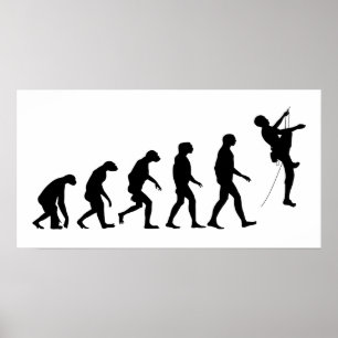Evolutie van bergbeklimmen poster