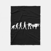 Evolutie van biljart & versterker; Snooker - Funny Fleece Deken (Voorkant)