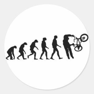 Evolutie van BMX Ronde Sticker