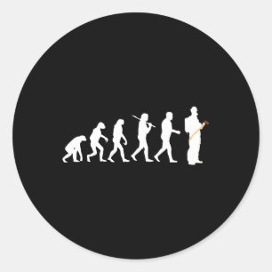 Evolutie van brandweerman ronde sticker