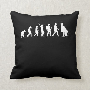 Evolutie van Cellist Funny Cello Lover Gift Kussen