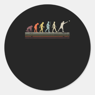 Evolutie van Cornhole Speler Bean Bag Toss Ronde Sticker