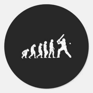 Evolutie van cricket 1 ronde sticker