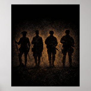 Evolutie van de Amerikaanse soldaat  Poster