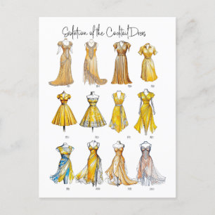 Evolutie van de Cocktailjurk Briefkaart