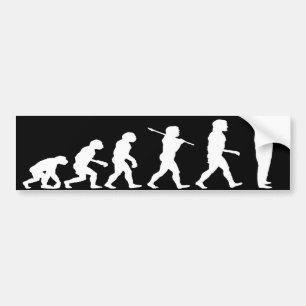 Evolutie van de donkere Bumpersticker van het Man