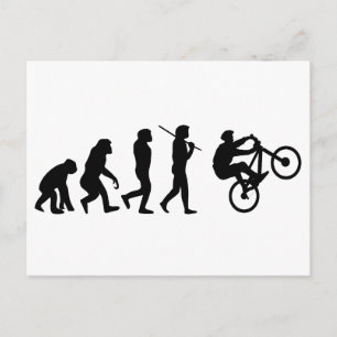 Evolutie van de fietser briefkaart