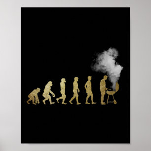 Evolutie van de grilmeester - grilling-cadeautjes  poster