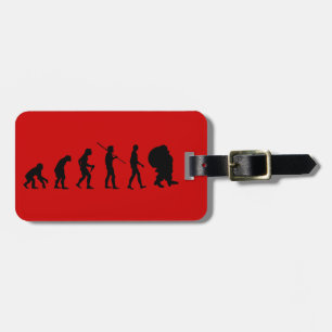 Evolutie van de kerstman bagagelabel