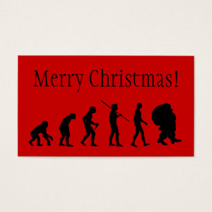 Evolutie van de kerstman visitekaartje