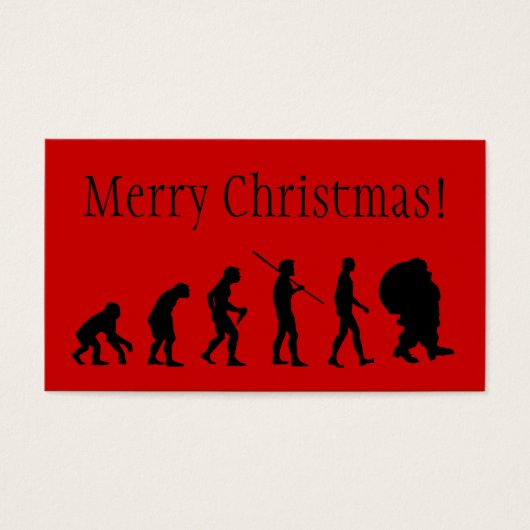 Evolutie van de kerstman visitekaartje (Voorkant)