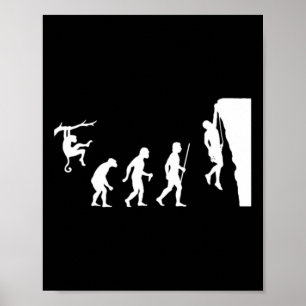 Evolutie Van De Mens Rots klimmen Poster