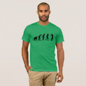 evolutie van de mensheid Funny Golf T-shirt (Voorkant volledig)
