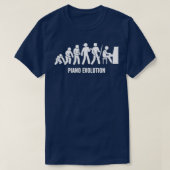 Evolutie van de pianospeler t-shirt (Design voorkant)