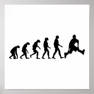 Evolutie van de Rollerblading Poster