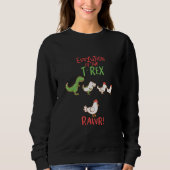 Evolutie van de T-Rex RAWR! Funny Dino Chicken Trui (Voorkant)