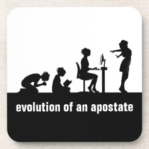 "Evolutie van een apostaat" Bier Onderzetter