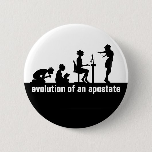 "Evolutie van een apostaat" Ronde Button 5,7 Cm (Voorkant)