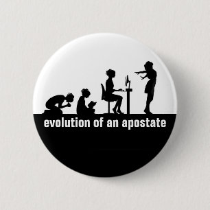 "Evolutie van een apostaat" Ronde Button 5,7 Cm