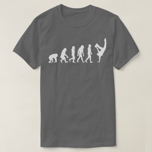 Evolutie van een breakdancer Funny Dancing cadeau T-shirt (Design voorkant)