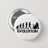 Evolutie van een drummer ronde button 5,7 cm (Voorkant /achterkant)
