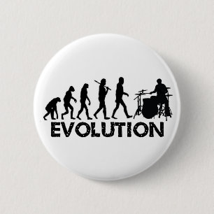 Evolutie van een drummer ronde button 5,7 cm