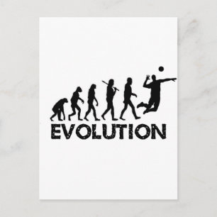 Evolutie van een volleybalspeler briefkaart