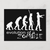 evolutie van een zombie briefkaart (Voorkant)