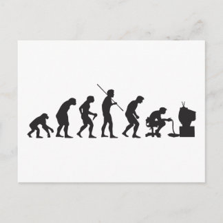Evolutie van gamer voor videospelletjes briefkaart