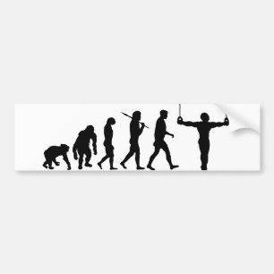 Evolutie van Gymnastiek Gymnasts cadeaus Bumpersticker