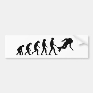 Evolutie van het duiken van scuba bumpersticker