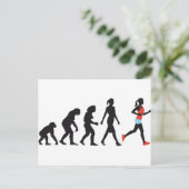 evolutie van het vrouwelijke vrouw jogger briefkaart (Staand voorkant)