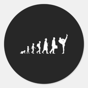 Evolutie van kickboksen ronde sticker