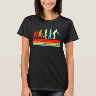 Evolutie van Man Bocce Retro Style Bocce T-shirt