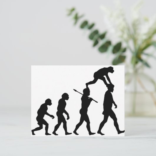 Evolutie van Man Briefkaart (Staand voorkant)