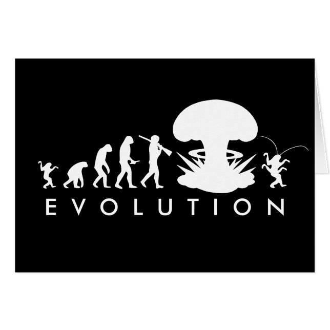 Evolutie van Man & Cockroach Funny Evolution Chart (Voorkant Horizontaal)