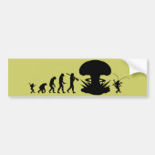 Evolutie van Man & Cockroach Funny Evolution Chart Bumpersticker (Voorkant)