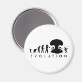 Evolutie van Man & Cockroach Funny Evolution Chart Magneet (Voorkant / Achterkant)