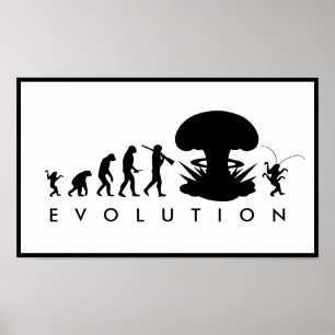 Evolutie van Man & Cockroach Funny Evolution Chart Poster