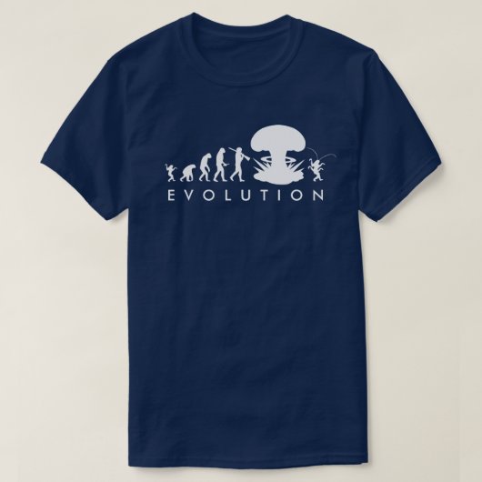 Evolutie van Man & Cockroach Funny Evolution Chart T-shirt (Design voorkant)