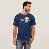 Evolutie van Man & Cockroach Funny Evolution Chart T-shirt (Voorkant volledig)