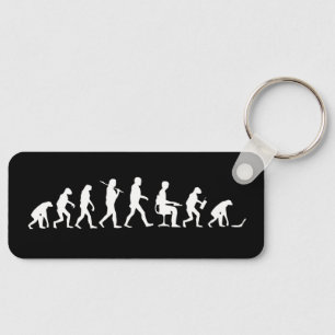 Evolutie van Man Laptop Sleutelhanger