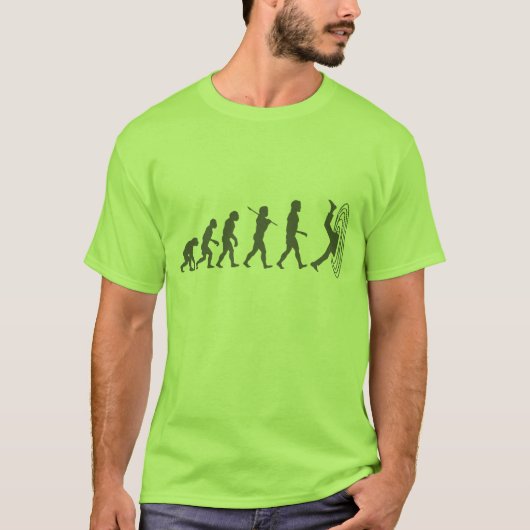 Evolutie van Man met kettingreactie T-Shirt (Voorkant)