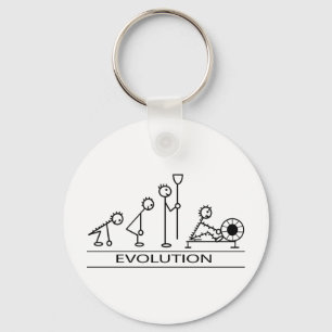 Evolutie van man met roeien sleutelhanger