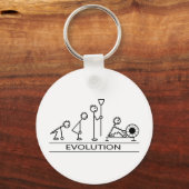 Evolutie van man met roeien sleutelhanger (Voorkant)