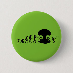 Evolutie van Mens & Kakkerlak Grappige Evolutiekaa Ronde Button 5,7 Cm