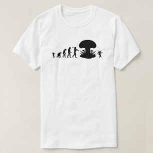 Evolutie van Mens & Kakkerlak Grappige Evolutiekaa T-shirt