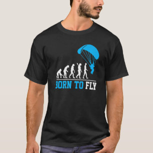 Evolutie van mensen die zijn geboren om te vliegen t-shirt