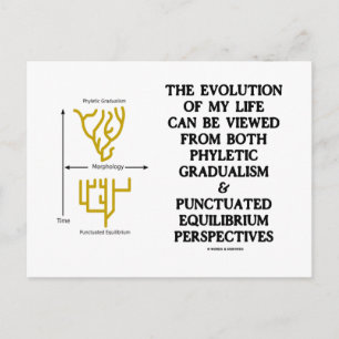Evolutie van mijn leven Phyltc Grdlism Punctd Equl Briefkaart